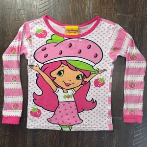 Y2K Strawberry Shortcake Long Sleeve Toddler Girl Size 5T VTG - Picture 1 of 4