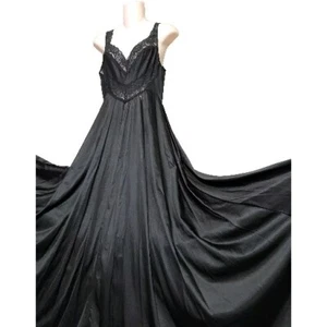Undercover Wear Vintage Silky Nylon Full Sweep Maxi Nightgown Slip Dress Gown XL - Picture 1 of 10