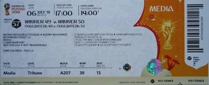 mint Media TICKET WM 2018 Uruguay - Frankreich France Match 57 - Picture 1 of 1