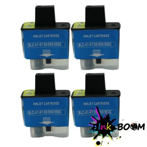 4 cartuchos de tinta cian se adaptan a Brother LC41 IntelliFax-1840C DCP-120C MFC-620CN - Imagen 1 de 1