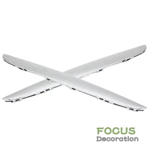 For 06-08 BMW E90 E91 3-Series 2 Pack Front Hood Cover Chrome Trim Above Grille - Picture 1 of 4