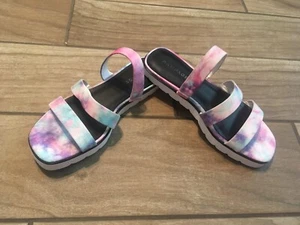Sz.6.5 RAMPAGE Slip on Flat Multi Color Wedge, Sandals - Picture 1 of 6