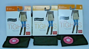 Medias negras opacas No Nonsense: transparentes a la cintura talla S 3 pares NUEVAS BC2294 - Imagen 1 de 9