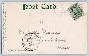Postal de Troy Vermont Orleans Co 1907 2/4 Doane Cancelar St. Johnsbury High School - Imagen 1 de 2