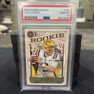 2020 Panini Legacy Joe Burrow RC #141 Cincinnati Bengals Rookie PSA 10 GEM MINT - Picture 1 of 2