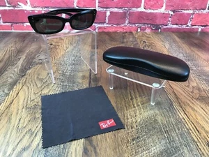RARE Vintage 1960's RAY-BAN CHASE SLEEK BLACK G15 Dark Grey LENS B&L SUNGLASSES - Picture 1 of 21