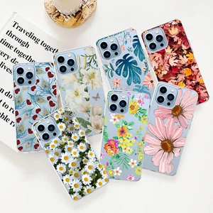 Case For iPhone 16 Pro Max 15 14 13 12 11 Fancy Flower Printed Phone Soft Cover - Picture 1 of 48