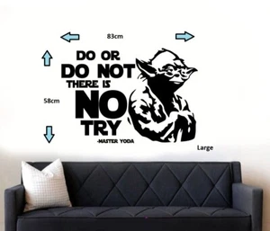 Star Wars Yoda Zitat Wandbild Aufkleber/Decal - Bild 1 von 6
