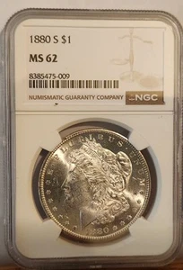 1880 S Morgan Dollar, NGC MS62, Crisp with High Luster Looks PL #2 - Picture 1 of 8