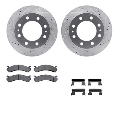 For Chevy Silverado 2500 HD 01-10 Brake Kit Drilled & Slotted Front Brake Kit w Foto 1 de 2