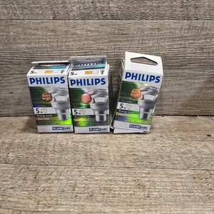 PHILIPS Tornado Energy Saver Warm White 5W BC B22 220-240V Set Of 3 - Picture 1 of 1