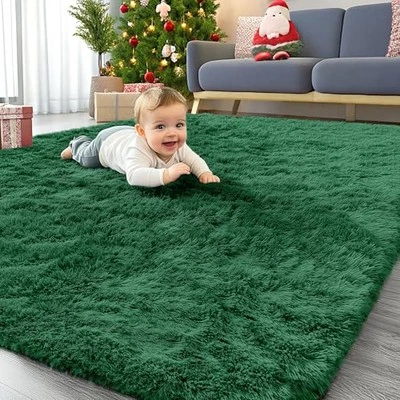  Alfombras de área para sala de estar dormitorio, lavables a máquina 4' x 5'11" suaves esponjosas  Foto 1 de 4