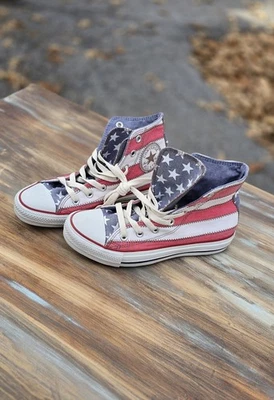 CONVERSE All-Star USA Bandera Estrellas y Rayas EDICIÓN LIMITADA • Mujer Talla 7 Foto 1 de 4