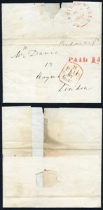 6th of May 1840 Stampless Cover Uniform Penny Post PAID 1d RARE - Picture 1 of 1