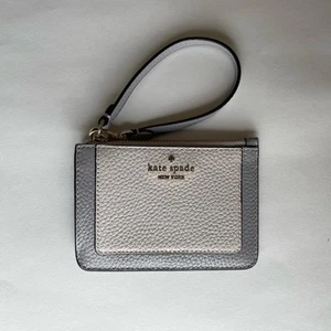 NEW Kate Spade KH790 Lena Colorblock Small Card Holder Wristlet Mountain Gray - Picture 1 of 8