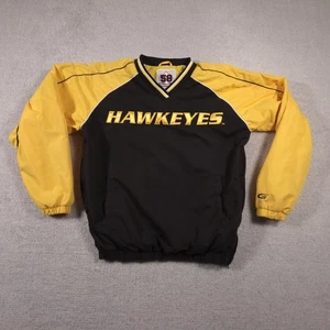 Iowa Hawkeyes Jacket Mens Large NCAA Football Pullover Embroidered Stitch - Picture 1 of 14