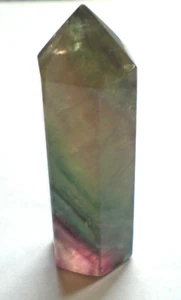 Fluorit Kristall 6-seitige Spitze, Stab, Regenbogenfarben sc856 - Bild 1 von 3