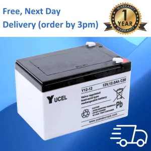 DEEP CYCLE 12 VOLT 12 Amp Hour (12V 12ah) Sealed Rechargeable AGM/GEL Battery - Picture 1 of 3