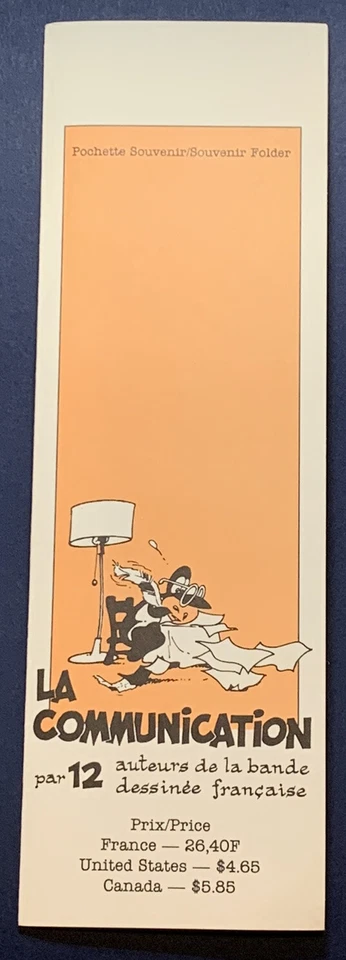 1988 FRANCE COMIC STRIP FOLDER LA COMMUNICATION FRENCH AGENCY IN NORTH AMERICA - Image 1 of 4