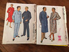 Chemise de nuit homme McCalls Pattern 4815 PJs taille S 34-36, 4816 robe coupe 1961
