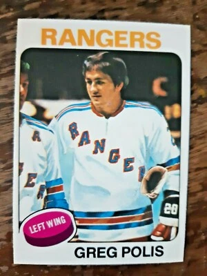1975 OPC HOCKEY set break #201 GREG POLIS RANGERS    NM-MT or BETTER  - Image 1 of 2