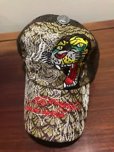 Nuovo berretto da baseball Ed Hardy marrone designer - regolabile - Foto 1 di 7