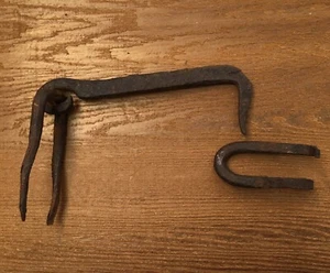 Antiker rustikaler handgeschmiedeter Eisen Türriegel Haken für Scheune Schuppen Tor 4 1/2" - Bild 1 von 10