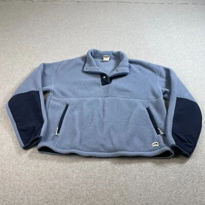 Pullover North Face Mujer Grande Azul Polar T Chaqueta a Presión Aire Libre Heritage Crop Foto 1 de 4