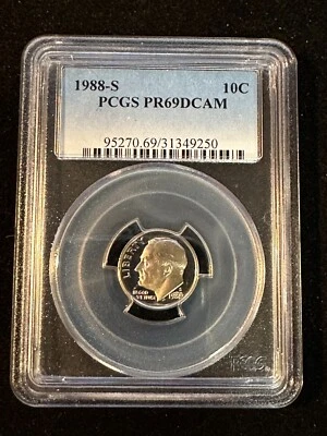 1988 S ROOSEVELT DIME PCGS PR69DCAM 250 - Image 1 of 4