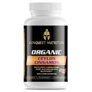 Conquest Nutrition Canela de Ceilán Orgánica Extra Fuerza - 60 Cápsulas Vegetarianas - Imagen 1 de 2