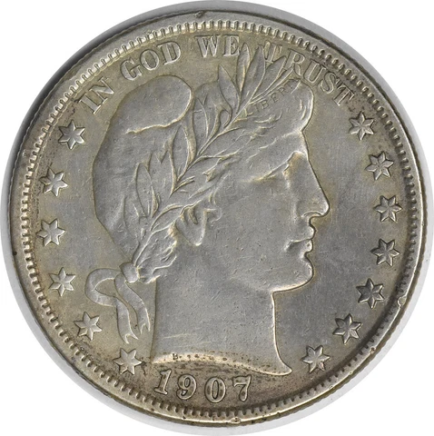 1907-S/S Barber Silver Half Dollar RPM1 EF Uncertified #215 Cover