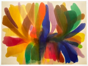 MORRIS LOUIS OFFSET LITHOGRAPH PRINT MODERNIST POSTER-POINT OF TRANQUILITY 1959 - Picture 1 of 11