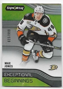 19/20 UPPER DECK SYNERGY EXCEPTIONAL BEGINNINGS #EB9 Max Jones #615/999 - Picture 1 of 1