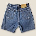 Vintage Lois Denim X Glass Onion Reworked Blue Pleated Front Shorts UK Size 10