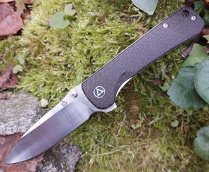 QSP Knife HAWK QS131G Messer Taschenmesser 14C28N Stahl Micarta Griff Folder