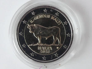 MALTA 2025 2 EURO MÜNZE COIN UNC - MALTESISCHER OCHSE - ORIGINALKAPSEL - Bild 1 von 2