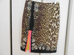ELIE TAHARI--ANIMAL PRINT-SILK SKIRT---4 - Picture 1 of 5