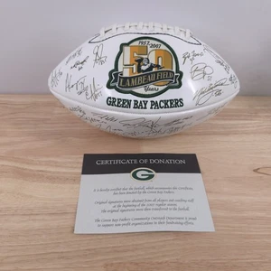 Facsímil de fútbol americano firmado por el equipo Green Bay Packers tamaño completo Rodgers Favre Driver - Imagen 1 de 10