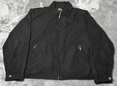 Weatherproof Jacket Men Size Large Suede Bomber Zip Up Black - Image 1 of 4