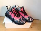 Pink Equestrian Scarf Print Mesh Knit Sneakers Bounce Sole Light Weight Womens 7