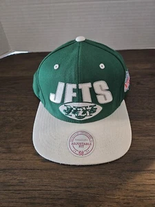  New York Jets Mitchell & Ness NFL Vintage Collection Cap Hat Green/White - Picture 1 of 13
