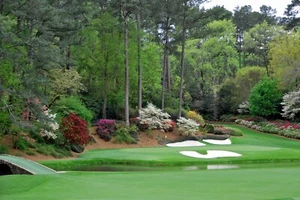 12th Hole Augusta The Masters Photo Up to 20 x 30 Next to Hogan Bridge - Picture 1 of 1