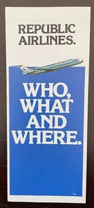 Republic Airlines Broschüre: North Central & Southern Airlines Fusion REPUBLIK - Bild 1 von 5