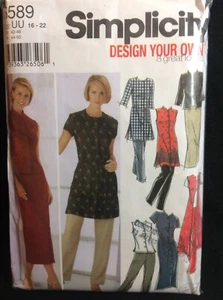 Pattern Simplicity 5589 DYO dress, tunic top, pants, skirt sz 16-22 - Picture 1 of 2