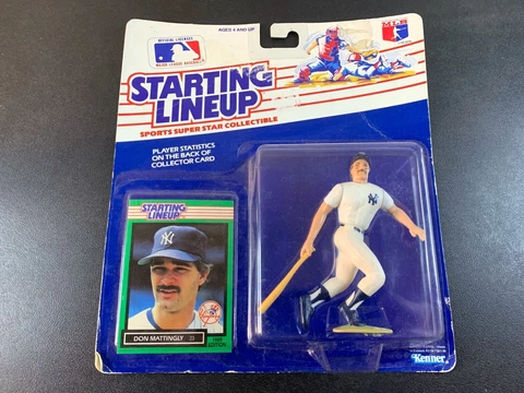 1989 Starting Line-up Don Mattingly Collectible Action Figure w/ Baseball Card Cover
