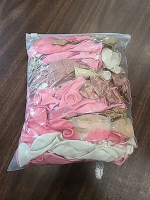 JULLIZ 144件装玫瑰金、白色和粉红色18英寸派对包气球 — 第 1/4 张图片