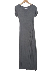 Bailey 44 T-Shirt Maxi Dress Womens S Gray Short Sleeve Stretch Knit Casual Chic - Picture 1 of 9