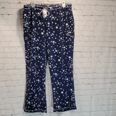 Layla velour navy blue with stars sleep pants — 第 1/4 张图片