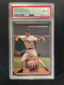 1996 Donruss #8 Alex Rodriguez Seattle Mariners. AROD yankees PSA 8 low pop - Picture 1 of 2