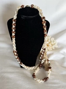 Hawaiian 100% Shell  MOMI and Coco Poleo ,  Necklace 18”  Set - Picture 1 of 4